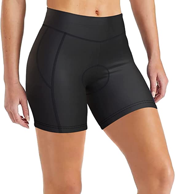 Women's Cycling Bike Shorts 3D Gel Padded Wide Waistband Bib Cycling Pants for Cycling, Spinning, Road Bike
