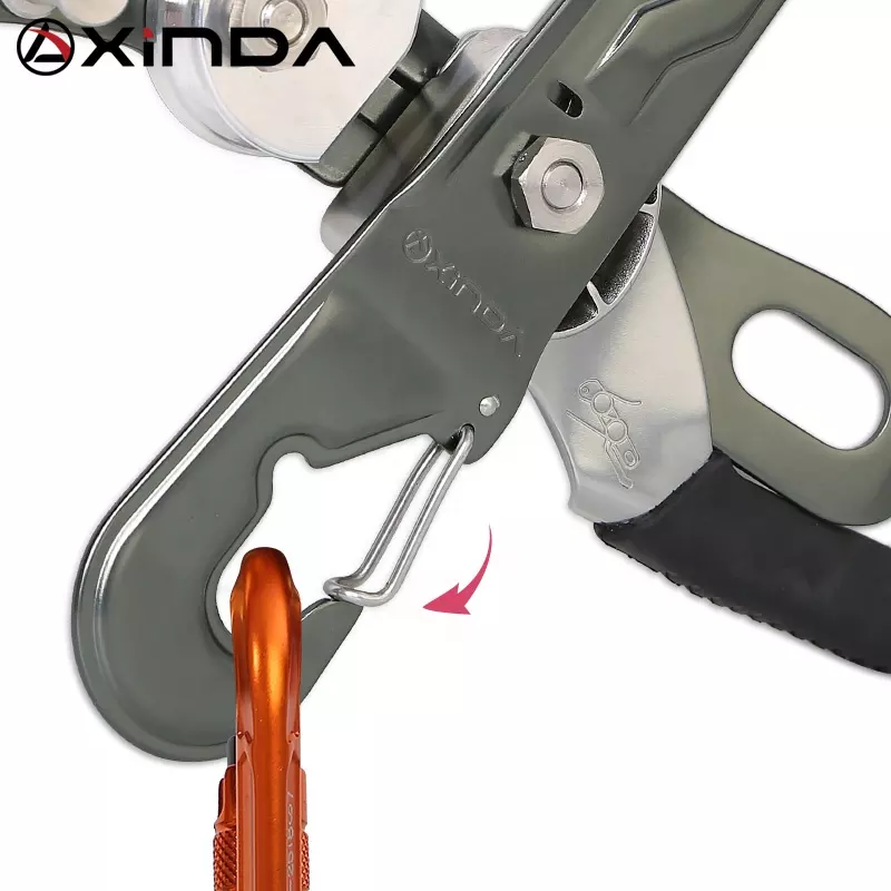 XINDA CE UIAA certified manually controlled rescue stop descender for climbing arborist work at height