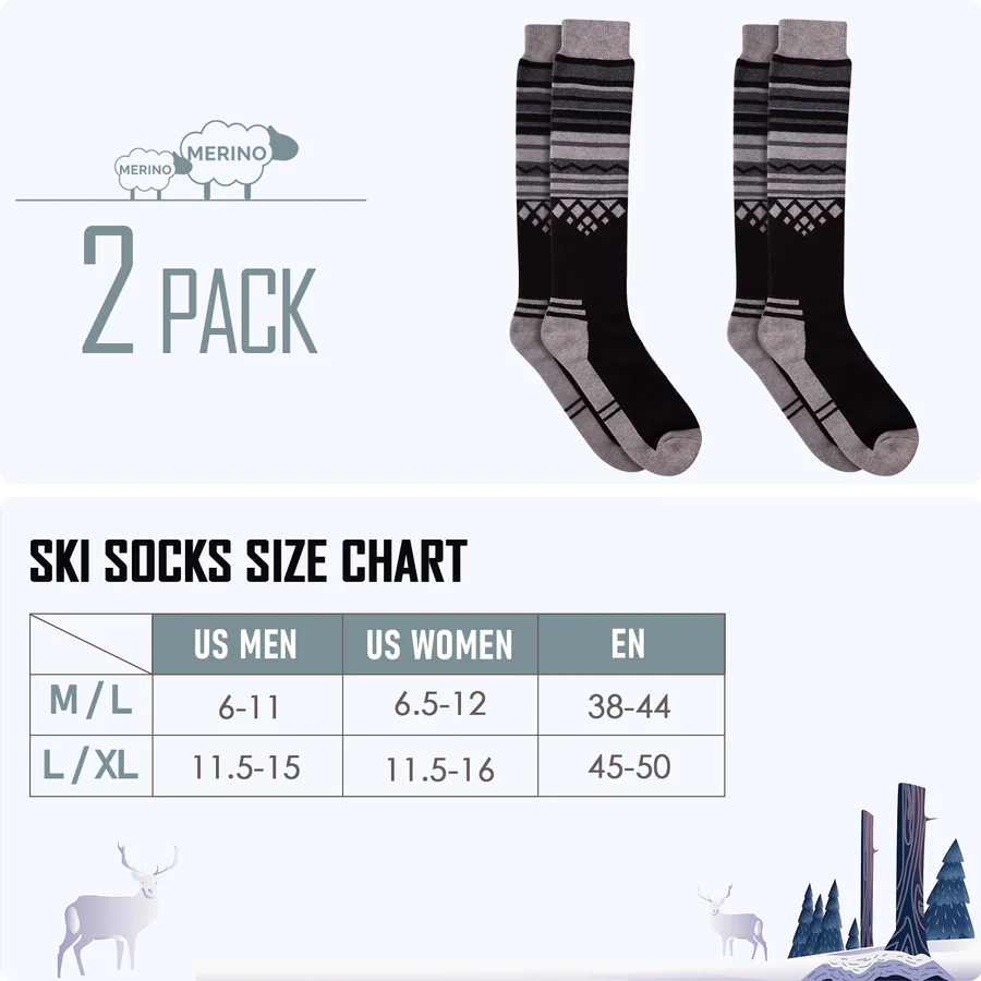 Merino Wool Ski Socks