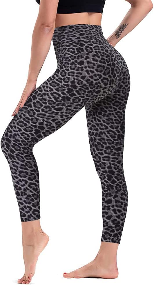 TNNZEET High Waisted Pattern Leggings for Women - Buttery Soft Tummy Control Printed Pants for Workout Yoga