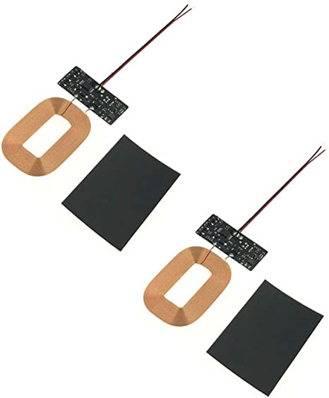 Acxico 2Pcs Wireless Charger Receiver Module PCBA Board Coil Universal Qi DIY