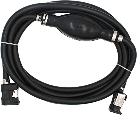 Boat Motor Line Hose with Connector and Primer Assy 6Y2-24306-55-00 6Y2-24306-56-00 Compatible with Yamaha Outboard Motor 2/4-Stroke 3m Length 1/4 / 6mm Pipe