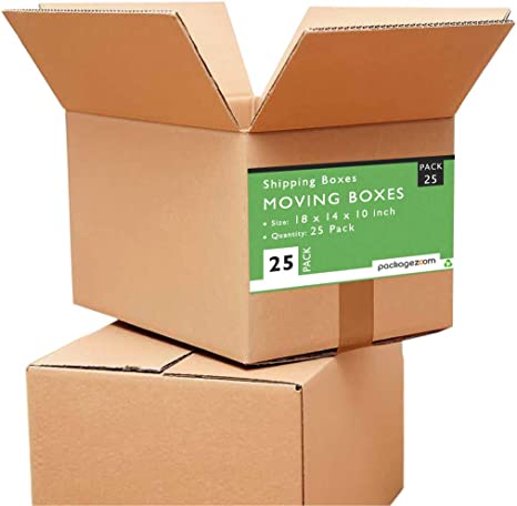 18 x 14 x 10 Medium Moving Boxes Pack of 25 Shipping Box