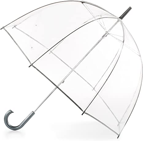 Women's Clear Bubble Umbrella – Transparent Dome Coverage – Large Windproof and Rainproof Canopy – Ideal for Weddings, Proms or Everyday Protection, Clear