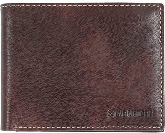 Men's Leather RFID Wallet Extra Capacity Attached Flip Pocket