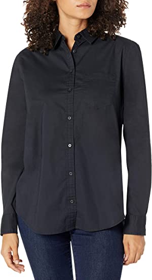 Women's Classic-Fit Long-Sleeve Button-Down Poplin Shirt